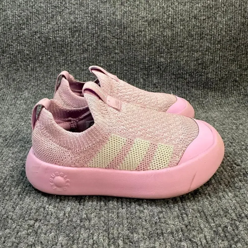 Adidas Kid's BubbleComfy Toddler Shoes Pink Slip On Sportswear Sneakers 8.5